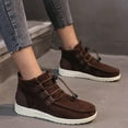 thumbnail image 3 of Womens Winter Laced-Front Ankle Boots,Warm Casual Fashion Comfortable Shoes, 3 of 11