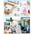 thumbnail image 2 of T Mini Sticker Printer Transparent Thermal Paper Portable Thermal Printer Inkless Printer Sticker Maker with Rolls Paper for Memo Travel Study Notes Office Festival Gifts Pink, 2 of 9