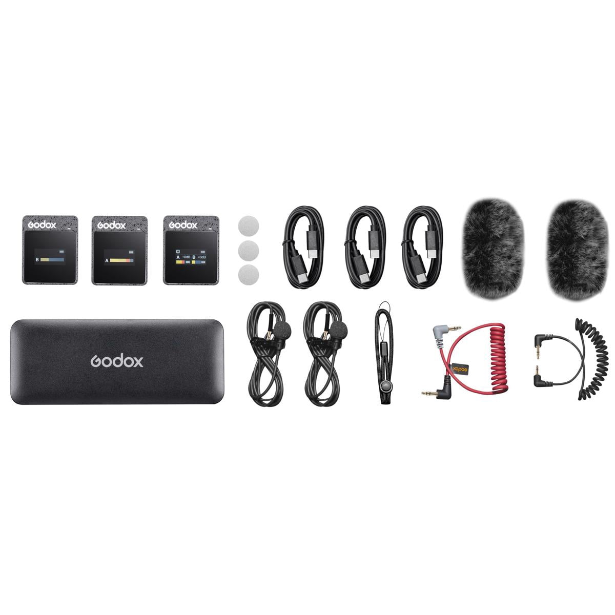 Godox MoveLink II M2 2.4GHz Wireless Microphone System, Black