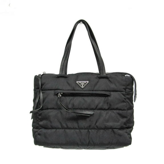 Pre-Owned Prada TESSUTO BOMBER 1BG059 Women's Nylon Handbag Black