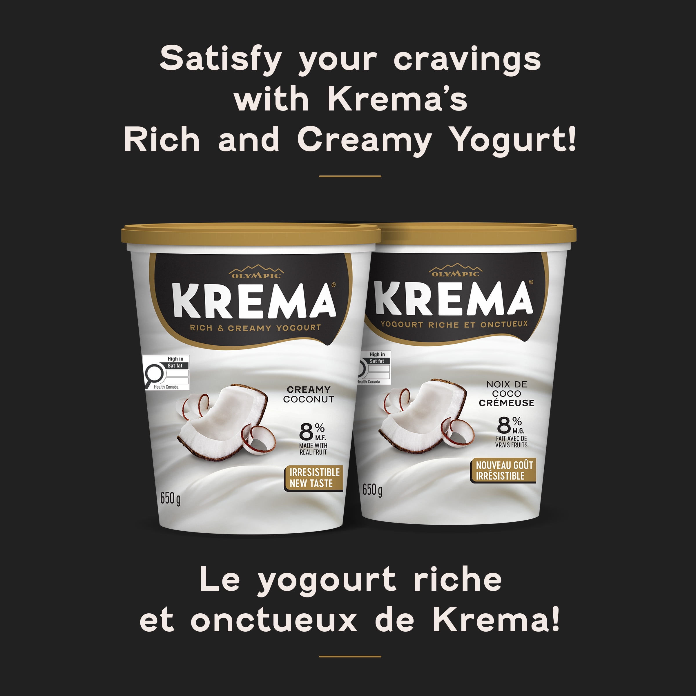 Olympic Krema Coconut Yogurt 8%, 650g