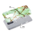 thumbnail image 2 of LG Stylo 5 Phone Case Marble Design Pattern Dual Layer Hard PC & TPU Rubber Soft Silicone Full Body Protective Hybrid Armor Heavy Duty Tuff Grip Bumper Shockproof Slim Cover [GREEN] for LG Stylo 5, 2 of 3
