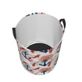 thumbnail image 3 of Fotbe Koi Fish And Corals Laundry Basket with Handles, Waterproof Large Laundry Hamper, Wash Bag for Corner Dorm, Rolling Laundry Basket with Handles-Small, 3 of 8