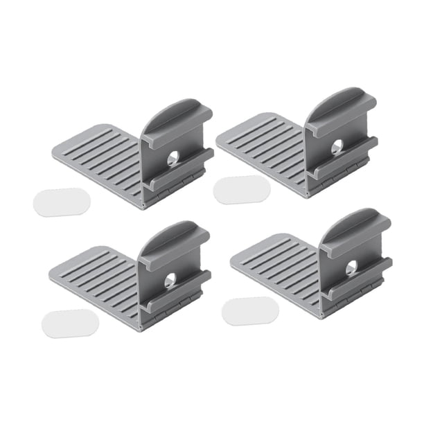 4 pinzas para sujetar sábanas, sujetadores de sábanas, tensores de regalo, prácticos y sencillos. Gris
