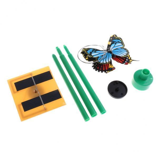 2x juguete de mariposa que revolotea con energía solar para la decoración jardín para hogar - Multicolor Gloria Juguete decorativo casero