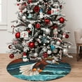 thumbnail image 5 of Sikiie Textured Bald Eagle 30-48 inches {designName} Print Christmas Tree Skirt Snowman Xmas Tree Skirt with Edge Christmas Decorations for Holiday Party30", 5 of 7