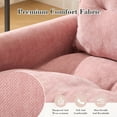 thumbnail image 4 of Villeston Swivel Accent Chair(Set of 2), 36.2"W Oversize Chenille Armchair with Side Bag, Modern Comfortable Chair for Living Room, Bedroom,Pink, 4 of 7