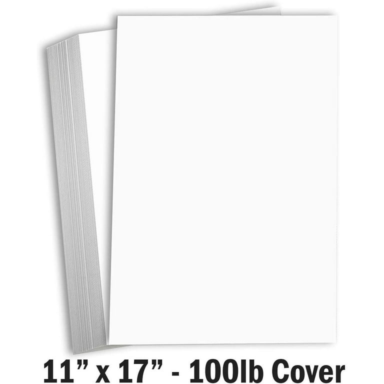 White Cardstock - 67 Lb, 100 Sheets Per Pack. 11 x 17 Inches 