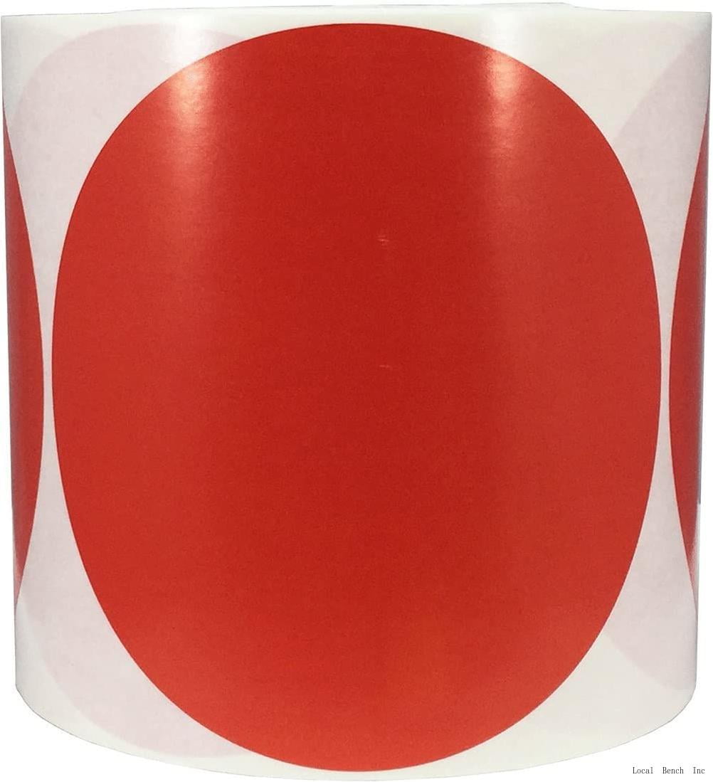 Red Color Coding Labels For Organizing Inventory 5 Inch Round Circle