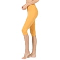 thumbnail image 2 of TheLovely Women's Essential Basic Cotton Spandex Stretch Below Knee Length Capri Leggings, 2 of 3