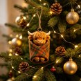 thumbnail image 2 of AOMXGD Plaid Blanket Themed Acrylic Christmas Hanging Ornament, Festive Tree & Wall Pendant For Seasonal Display & Gifting, 2 of 7