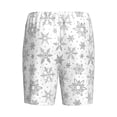thumbnail image 4 of Picia Snowflake Minimalist Pajama Shorts for Men, Men's Pajama Bottoms, Sleepwear,Short Pajama Pants-3X-Large, 4 of 9