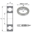 thumbnail image 4 of Unique Bargains Roulements à Billes 6915ZZ Rainure Profonde 75x105x16mm P4 Double Joint Métallique Roulements Lubrifiés 1 Pce Roue de Scooter Planche à Roulettes Universelle Ton Argent, 4 of 6