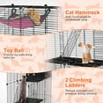 thumbnail image 6 of Zorpupoa 1Pc 3-Tier Cat Cage Indoor Playpen for American Shorthair 1-2 Cats Multi-Level Enclosure with Hammock Ladder Toy Balls Iron Kennel Ferrets Rabbits Small Pets 107x106x36cm/42.12x41.73x14.17in, 6 of 11