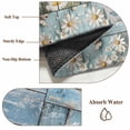 thumbnail image 6 of Non-Slip Rug Pad Rugs Farm Daisies Flowers Rectangle Area Rugs 5x7Ft Soft Carpet Pads for Living Room Kids Room, White Floral on Blue Wood, 6 of 9