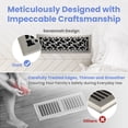 thumbnail image 4 of 4x14 Inches 2 Pack Heavy Duty Walkable Floor Register Easy Adjust Air Supply Lever Floor Vents - Savannah Design - Vent Cover for Home Floor - Satin Nickel, 4 of 7