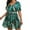 Green, variant on Womens Swimsuits Two Piece Tummy Control Bathing Suits Short Sleeve Swin Dress with Bottom Summer Modest Swimwear