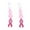 Pink, variant on Cancer Awareness Pink Ribbon Earrings Acrylic Dangle Drop Earrings for Women Survivor Support Jewelry Christmas Holiday Party Fundraiser Events Lightweight Fashion Accessories Bulk