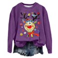 thumbnail image 3 of Womens Casual Long Sleeve Graphic Tee Shirts Crew Neck Sweatshirts Pullover Tops For Women, 3 of 7