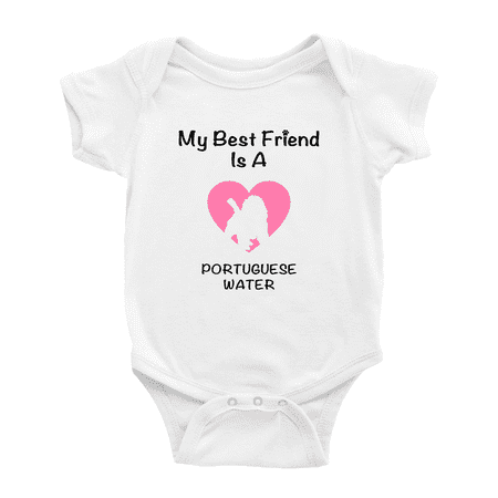 

My Best Friend is A Portuguese Water Dog Funny Baby Bodysuit 0-3 Months