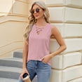 thumbnail image 6 of Womens Summer Tops V Neck Tank Tops for Women Loose Fit Cross Strap S-M-L-XL-XXL, 6 of 9