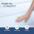 thumbnail image 3 of Martex Quilted Mattress Pad, Soft Breathable Polyester-Cotton Blend Fabric, Premium Polyester Fill Mattress Topper Pad, Deep Pocket Elastic Fit up to 18”, All-Season Comfort, Machine Washable, King, 3 of 8