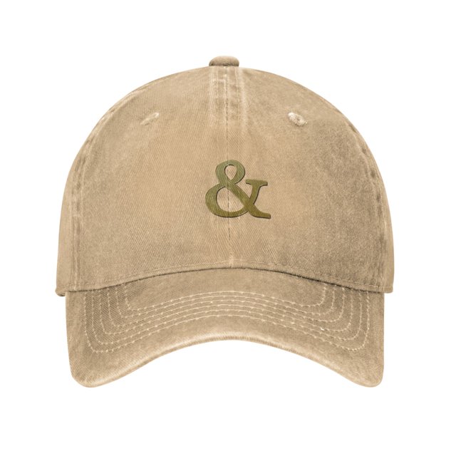 ZICANCN Adjustable Baseball Cap Women, Character & Patterns Hats for Men Adult Washed Cotton Denim Baseball Caps Fashion, Natural