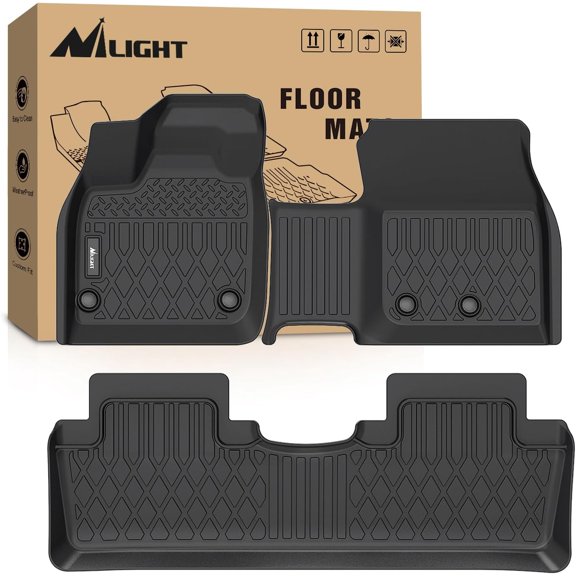 Nilight TPE Floor Mats for Nissan Ariya 2023 2024,All Weather Custom Fit Heavy Duty Floor Liners,Black