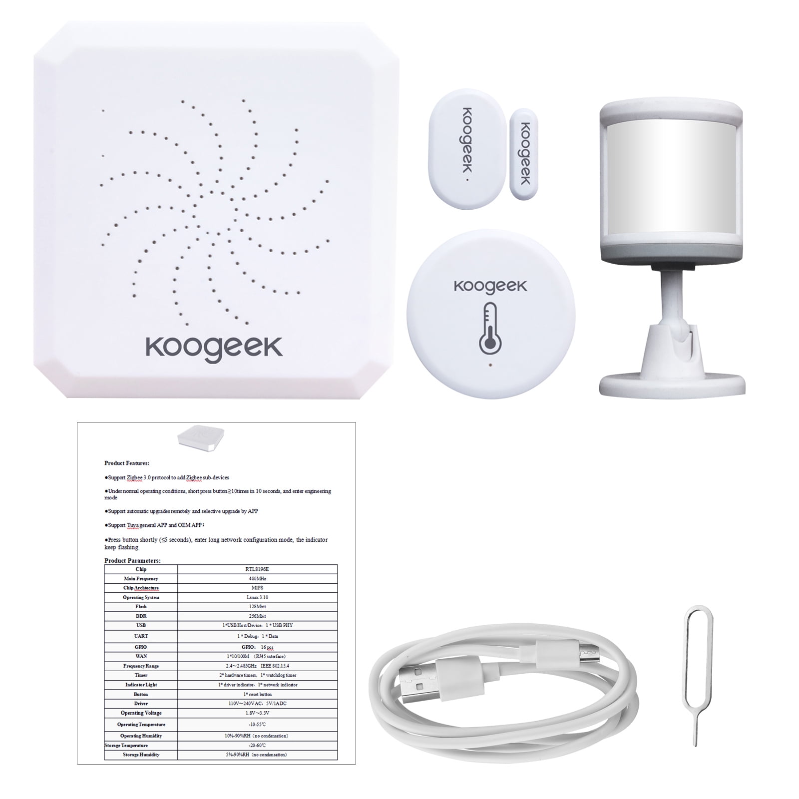 Sensor de Puerta Wifi Koogeek compatible con Android e iOS por