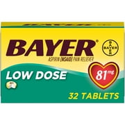 Bayer Low Dose Aspirin Safety Coated Tablets, 81 mg, 32 Count