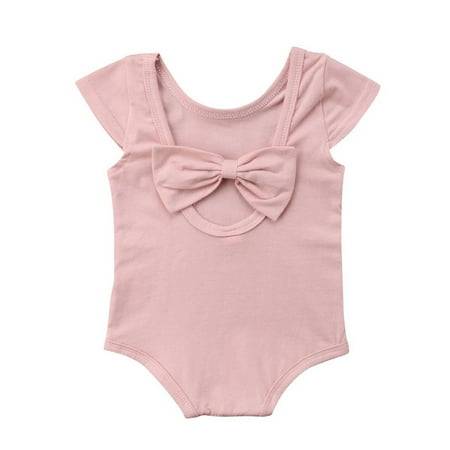 

Toddler Girls Bodysuits Bowknot Solid Color Hollow Soft Cute Newborn Kids Children Cartoon Fashion Outwear Streetwear Spring Summer Rompers Jumpsuits