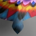 thumbnail image 3 of Colorful Tie Dye Peacock Mandala Pattern Rectangle Tablecloth 60"x84",Waterproof Polyester Rectangle Table Cloth, Wipeable Spillproof Polyester Tablecloth for Dining, Camping, Indoor and Outdoor, 3 of 5