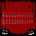 thumbnail image 6 of Miwamany 24Pcs Halloween Goth Press on Nails Medium Stiletto Almond Fake Nails Red Halloween Acrylic False Nails Full Cover Reusable Stick on Nails for Women Girls, 6 of 7