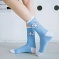 thumbnail image 4 of 2 Pair Socks Mens Womens North Carolina Streetwear Comfort Basketball Crew Socks, 4 of 8