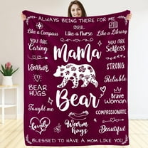 Gift for Mom Blanket from Daughter - Son - Children for Christmas, Mama Bear Wearable Blanket for Mom, for Wife, Happy Birthday Mom Gifts for Mother Mommy Mama