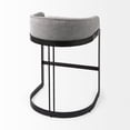 thumbnail image 5 of 29" Soft Gray and Black Low Back Counter Stool, 5 of 5