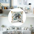 thumbnail image 5 of Cute Monkey Elephant Tiger Reversible Throw Pillow Covers Wild Animal Pillow Covers Home Decor for Kids Teens Adults Kawaii Animals Square Cushion Covers  Botanical, 5 of 7