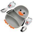 thumbnail image 6 of JGJJUGN Penguin Themed Tableware Set | Penguin Silicone Dinnerware | Suction Plates, Cutlery, and Straw | Dishwasher Safe, Durable, Cute Design | Perfect for Mealtime Fun and Easy Cleanup, 6 of 9