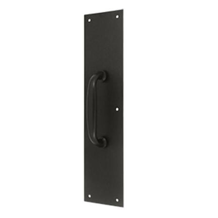 3.5 x 15 in. Push Plate with 5.5 in. Handle, Oil Rubbed Bronze - Solid