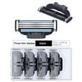 thumbnail image 4 of fashionhome 4pcs 3 Layers Men Beard Manual Shaving Razor Men's Facial Hair Trimming Grooming Stainless Steel Razor, 4 of 9