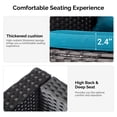 thumbnail image 4 of 4 Pieces Heavy-duty Patio Furniture Sets, Metal Outdoor Conversation Sofa with Table, Cushioned Backyard Table and Chairs for 4 with Wide Seats, Thickened Steel Frame, Beige Cushions, 4 of 8
