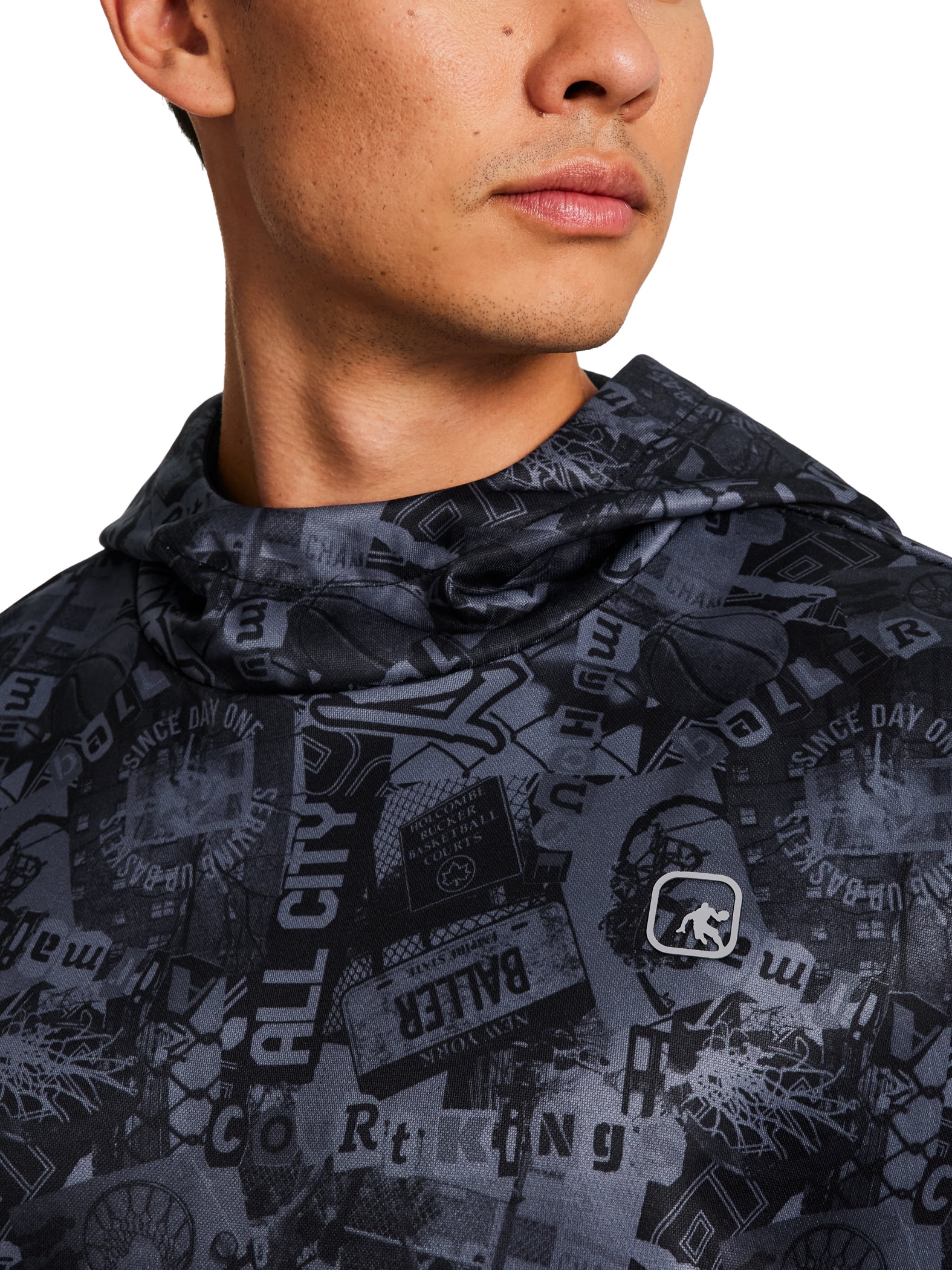AND1 Men's and Big Men's Ultimate Print Pullover Hoodie, up to Size 3XL