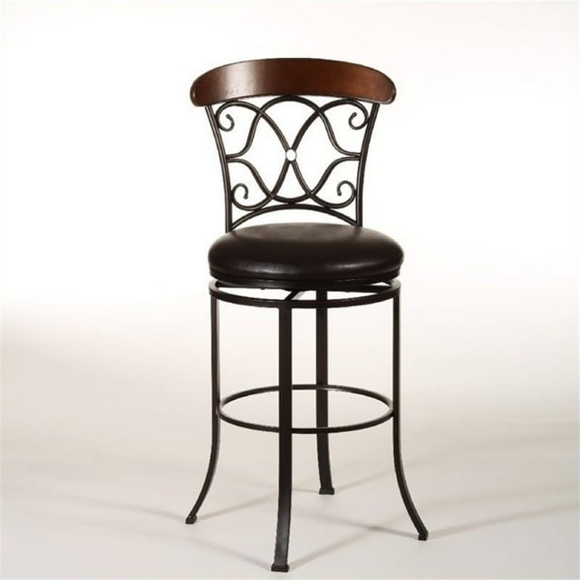 Bowery Hill Tabouret de Comptoir Pivotant de 26 Po dans un Café Noir