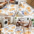 thumbnail image 5 of Area Rug for Living Room, Orange Watercolor Floral Non-Slip Indoor Large Carpet for Bedroom/Dining Room, Spring Flower Abstract Art Washable Low-Profile Rectangle Floor Mat Runner Rugs - 2.7 x 5 Ft, 5 of 8