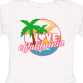 thumbnail image 4 of Inktastic I Love California with Ocean and Palm Trees Boys or Girls Long Sleeve Baby Bodysuit, 4 of 5