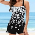 thumbnail image 2 of Clearance! Hontri Tankini Swimsuits for Women Print Women's Digital Set Swimsuit Split Beach Large Bikini Suspender Swimwears Tankinis Set Bathing Suit for Women White,Xl, 2 of 6