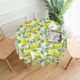thumbnail image 2 of Floral Lemon Tablecloth Round 60 Inch Watercolor Yellow Lemonade Summer Tablecloth Waterproof Wrinkle Free Tablecloth Kitchen Circle Table Cloth Cover Mat for Party Dinning Tabletop Wedding Home Decor, 2 of 6