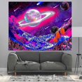 thumbnail image 2 of Tapices de pared psychedelic lunares tapices celestiales sol y luna tapices dormitorio, sala de estar, 148*200CM,11 Afortunado Sencillez, 2 of 3