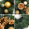 thumbnail image 2 of Adeeing Christmas Wreath 16 inches Indoor and Outdoor Xmas Wreath Decoration with Gold Ball Ornaments, Pine Cones for Front Door Window, 2 of 7