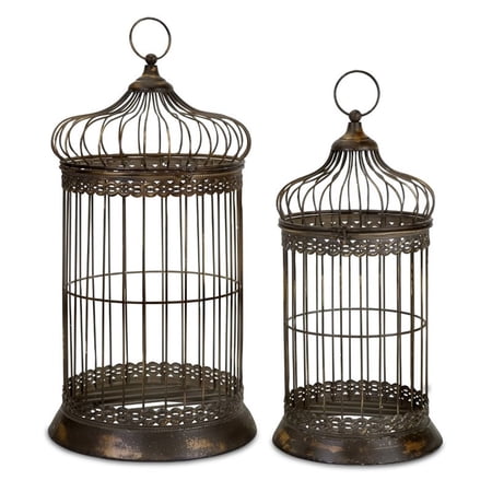 Home Decor Improvements 47126-2 Byzantine Dome Bird Cages - Set of 2